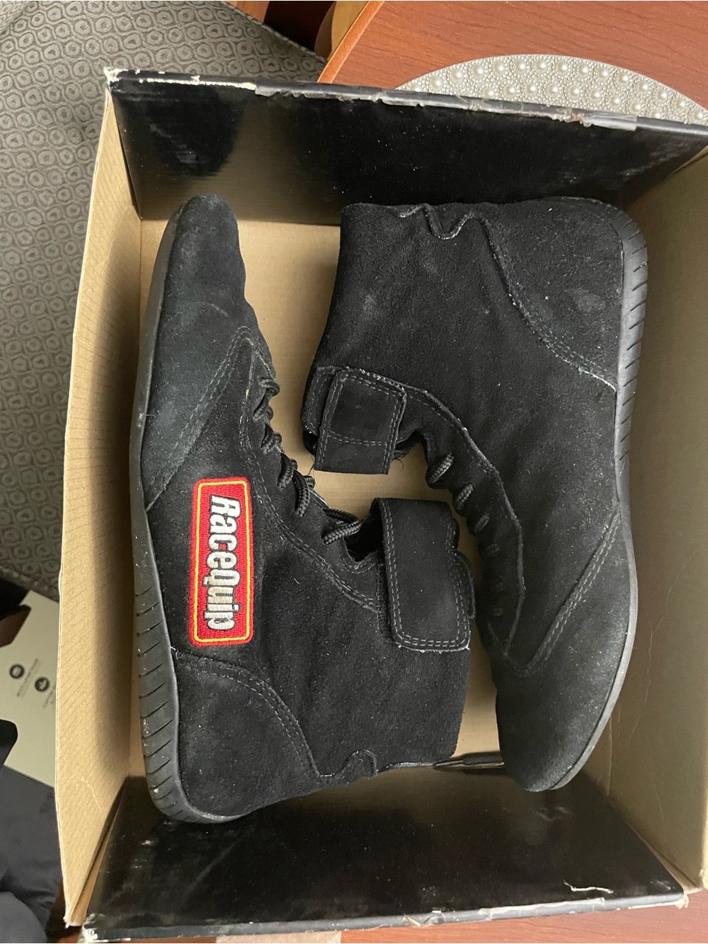 Men’s Black Suede Racing Shoes